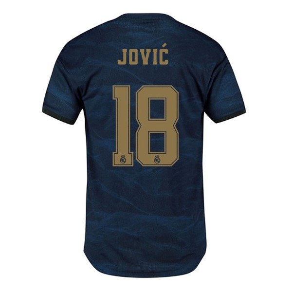 Camiseta Real Madrid NO.18 Jovic Replica Segunda Ropa 2019/20 Azul